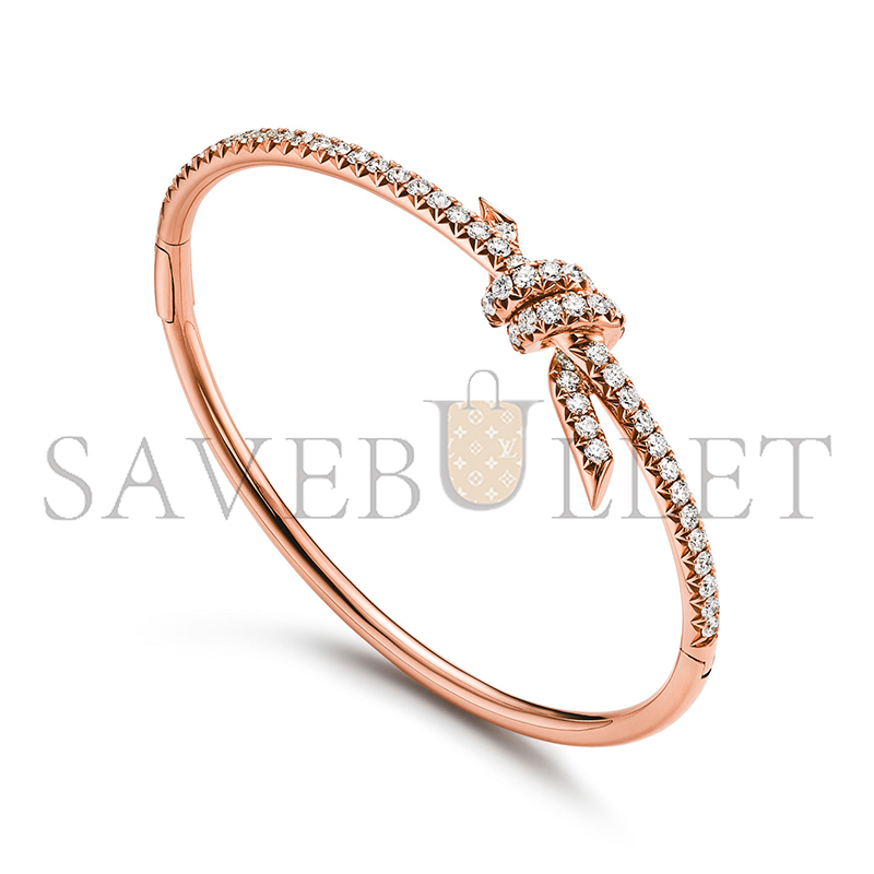 TIFFANY KNOTBANGLE IN ROSE GOLD WITH DIAMONDS 74153054
